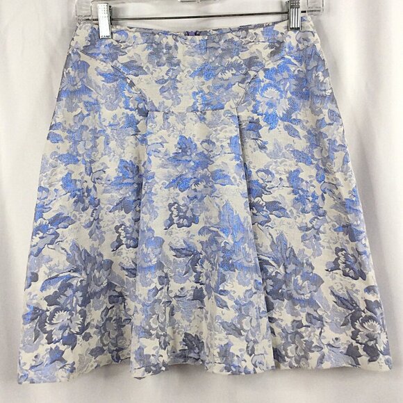 Ark & Co Dresses & Skirts - Ark & Co Skirt Womens Size Medium Purple Metallic Floral Tapestry A-Line Pleated